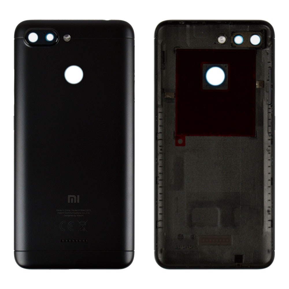 Задня кришка для Xiaomi Redmi 6, колір чорний, уцінка фото 1