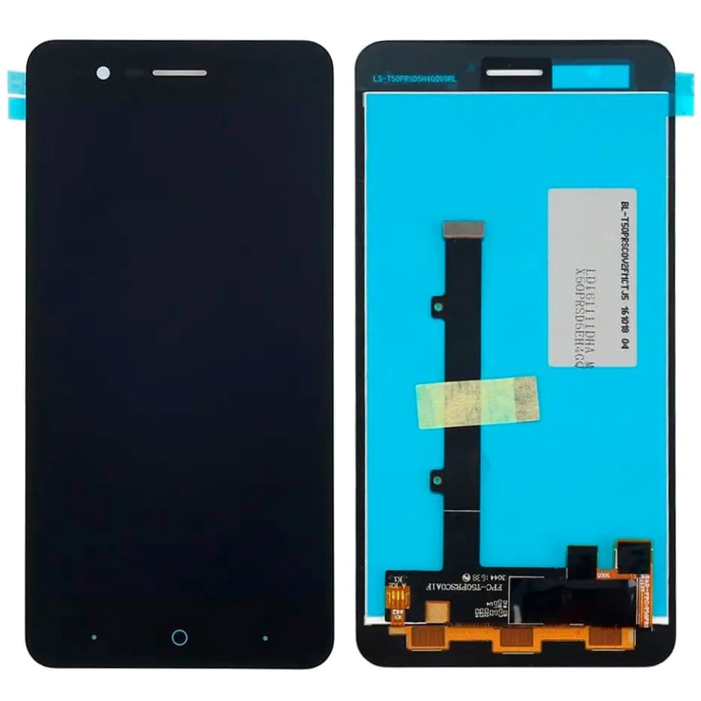 Дисплей для ZTE Blade A510 с тачскрином в сборе, цвет черный фото 1