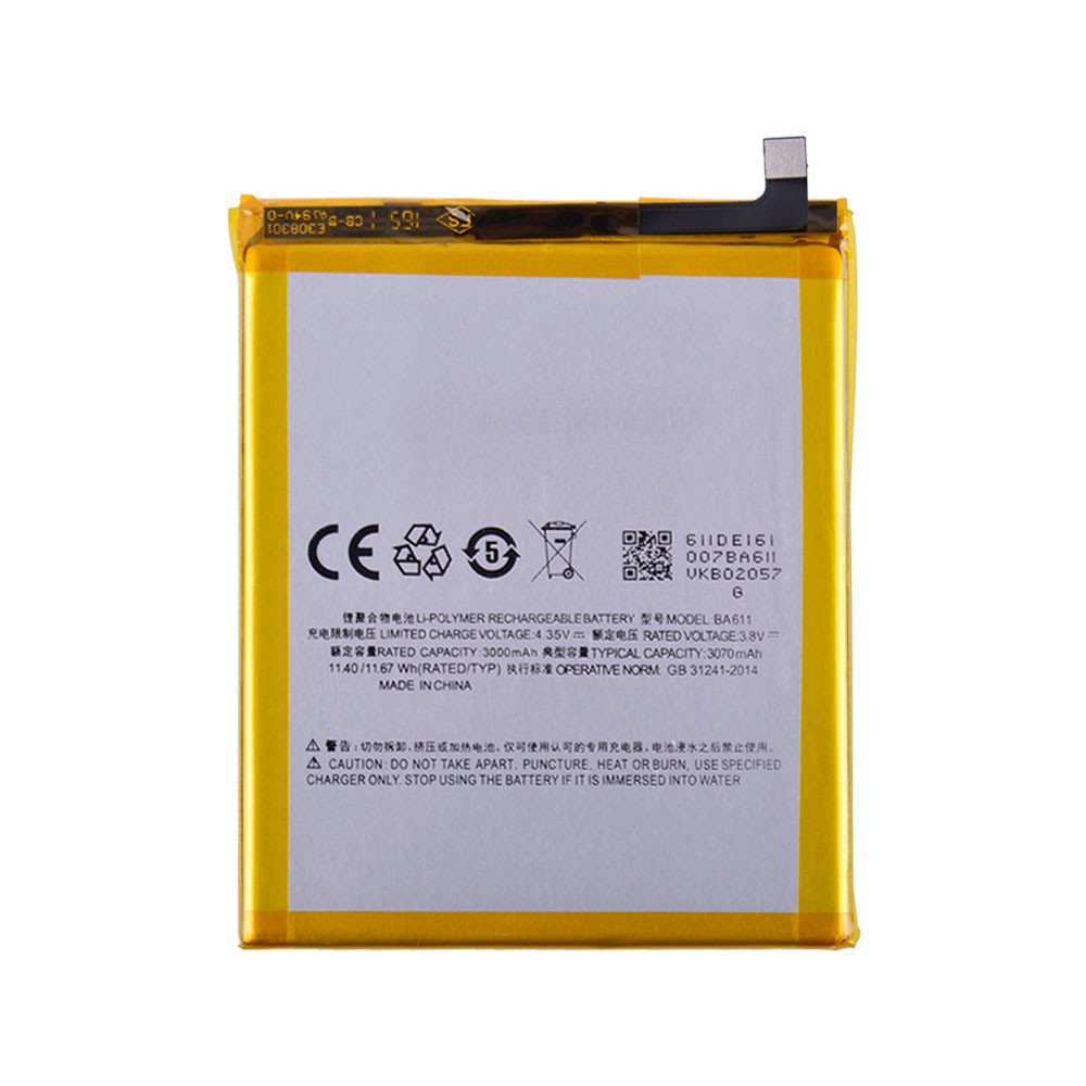 Аккумулятор для Meizu M5 (BA611), 3070mAh фото 1