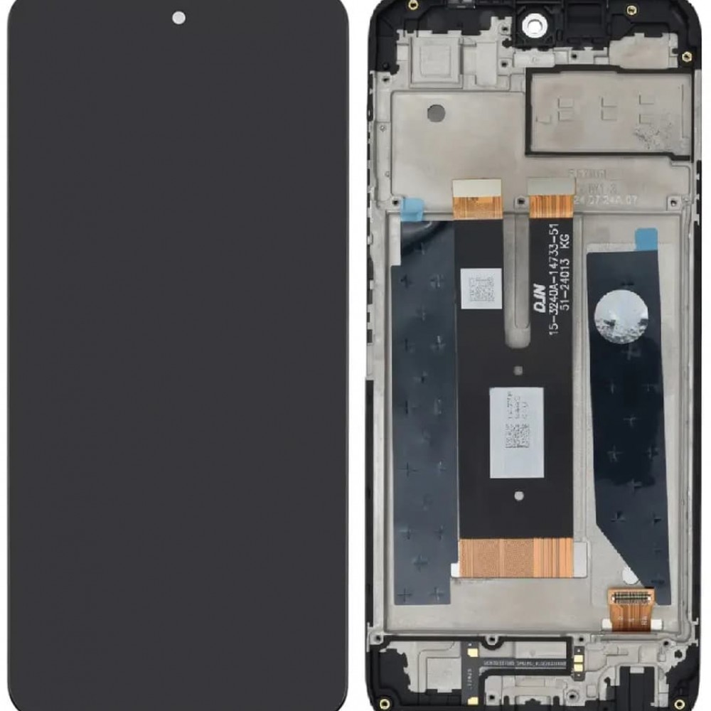 Дисплей для ZTE Nubia V60, с тачскрином и рамкой, черный фото 1