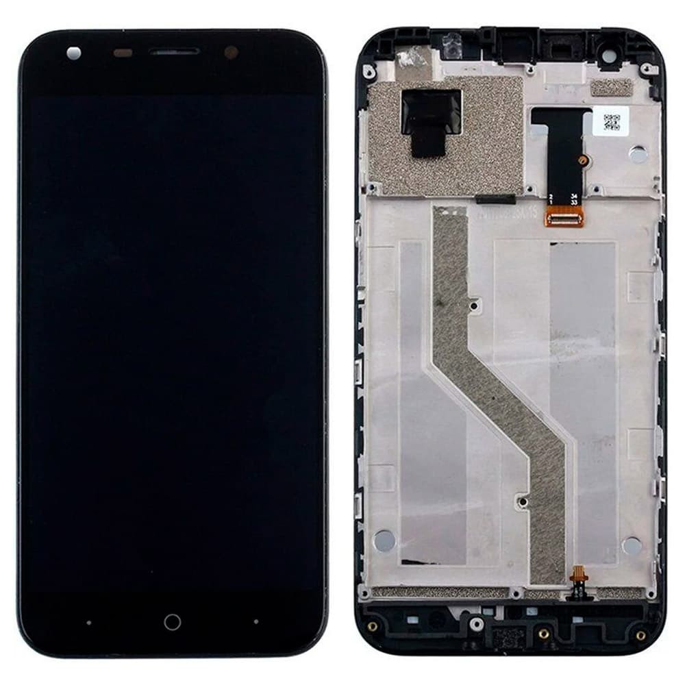 Дисплей для ZTE A6, Blade A6 Lite (A0620/A0621/A0622) з тачскріном і рамкою у зборі, колір чорний, уцінка фото 1