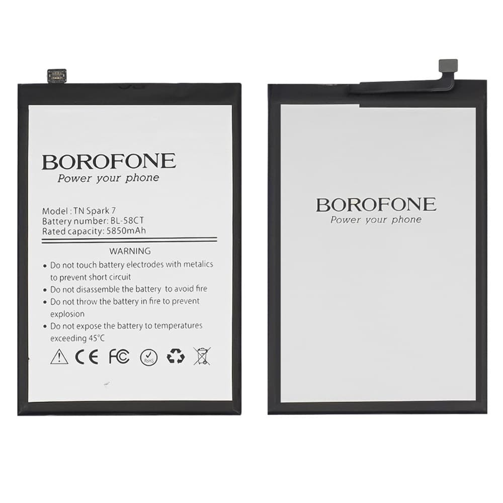 Аккумулятор для Tecno Spark 7 (BL-58CT), Borofone фото 1