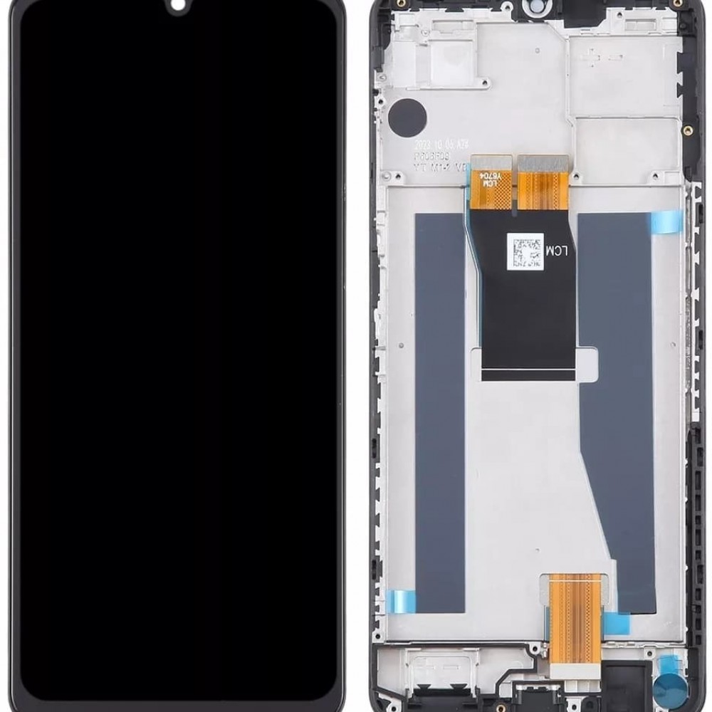 Дисплей для ZTE Blade V50 Vita, с тачскрином и рамкой, черный фото 1