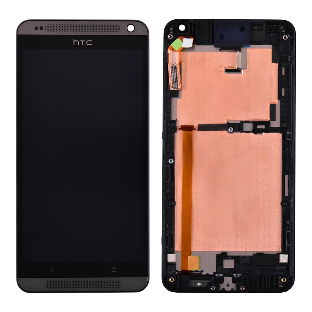 Дисплей HTC Desire 700 с тачскрином в сборе, с рамкой, цвет серый фото 1