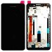 Дисплей для телефону Lenovo A5000 з тачскрином та рамкою в зборі, колір чорний миниатюра 1
