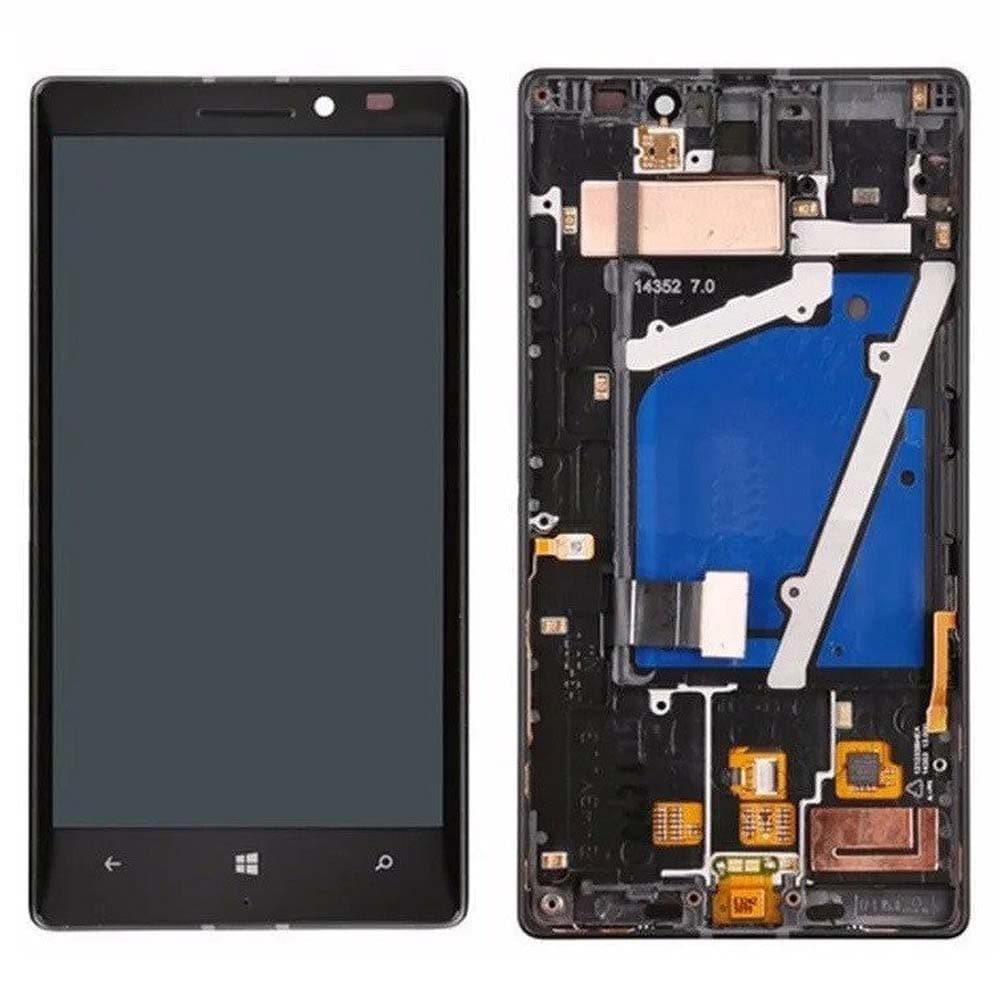 Дисплей для Nokia 930 Lumia с тачскрином и рамкой в сборе, цвет черный фото 1