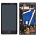 Дисплей для Nokia 930 Lumia с тачскрином и рамкой в сборе, цвет черный миниатюра 1