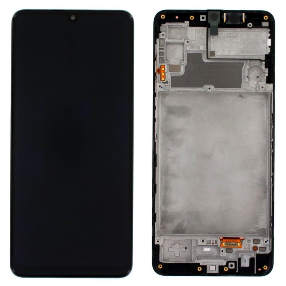 Дисплей для Samsung M225 Galaxy M22 (GH82-26153A), з тачскріном і рамкою в зборі, колір чорний, сервісний оригінал фото 1