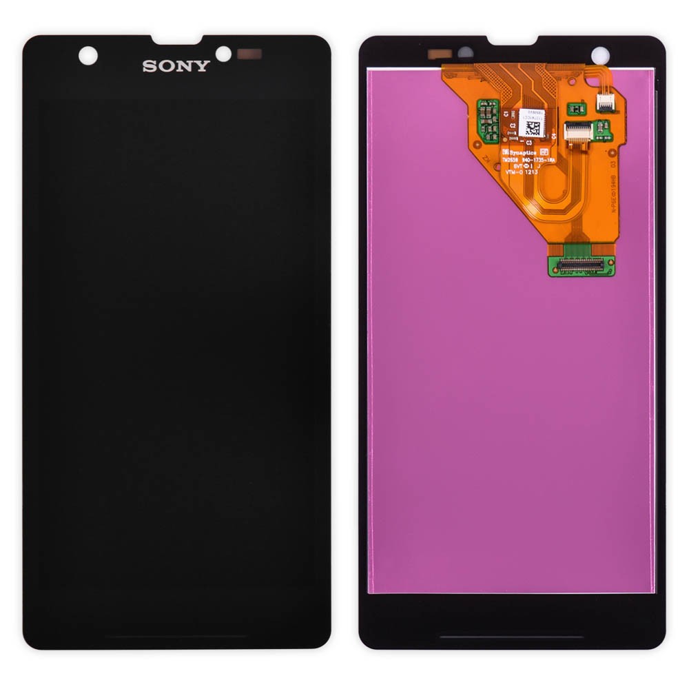 Дисплей Sony Xperia ZR C5502 (M36h), C5503 (M36i) с тачскрином в сборе, цвет черный, маленькая микросхема фото 1