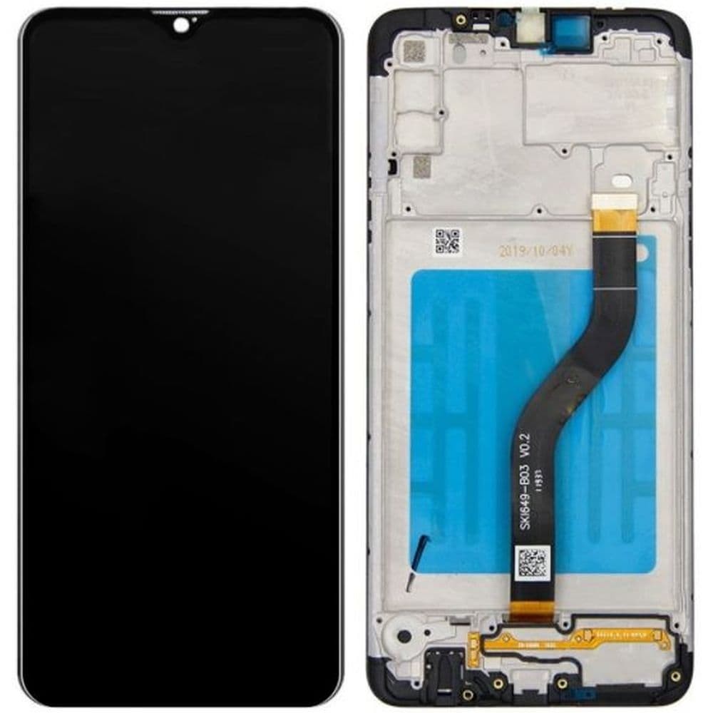 Дисплей для Samsung A207F/DS Galaxy A20s 2019 з тачскріном і рамкою в зборі, колір чорний, сервісний оригінал фото 1