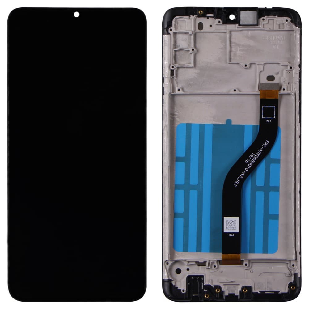 Дисплей для Samsung A207F/DS Galaxy A20s 2019 с тачскрином и рамкой в сборе, цвет черный, IPS(TFT) фото 1