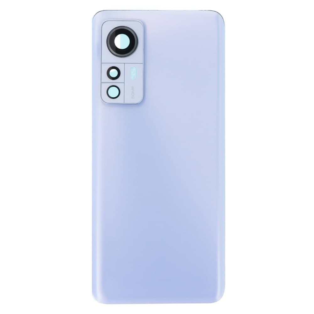 Задня кришка для Xiaomi 12/ 12X, зі склом камери, колір синій фото 1