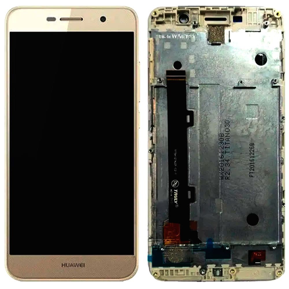 Дисплей Huawei Y6 Pro, Enjoy 5 (TIT-AL00, TIT-U02) с тачскрином и рамкой в сборе, цвет золотой фото 1