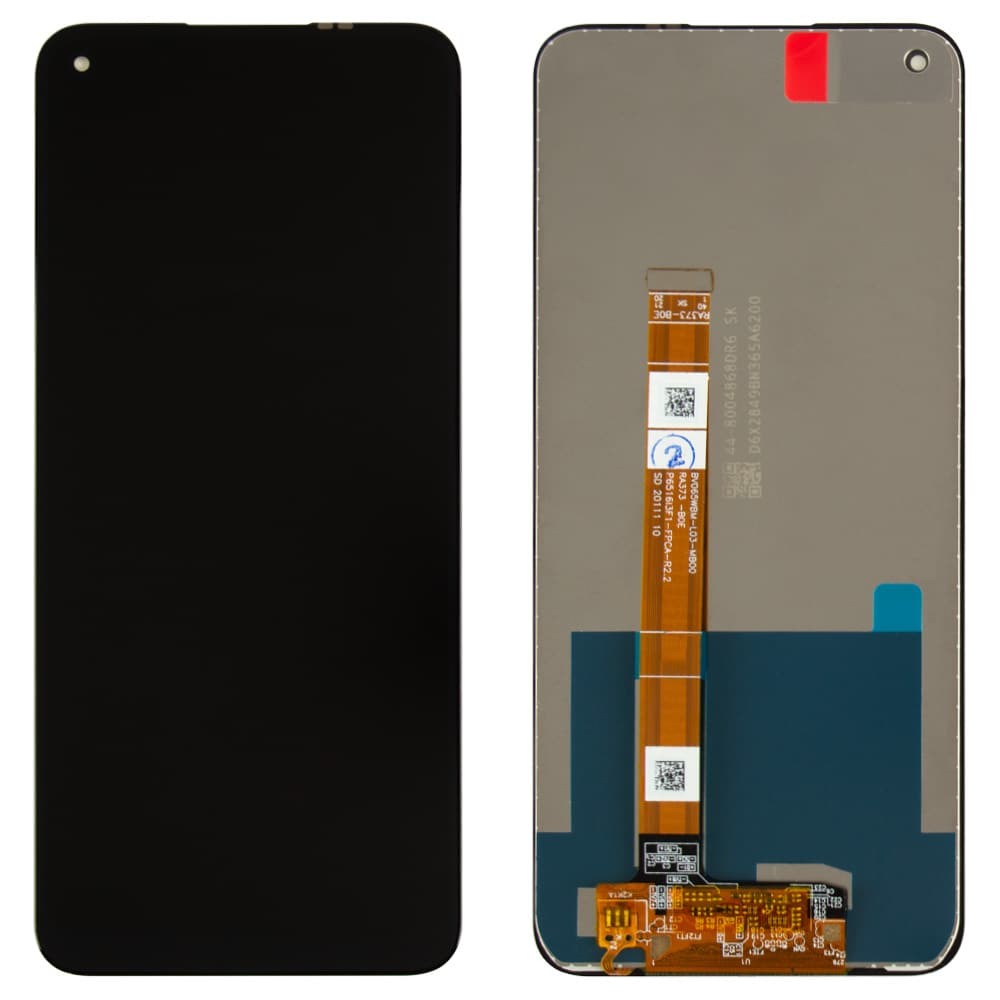 Дисплей для OPPO A53, A32 с тачскрином в сборе, цвет черный, уценка фото 1