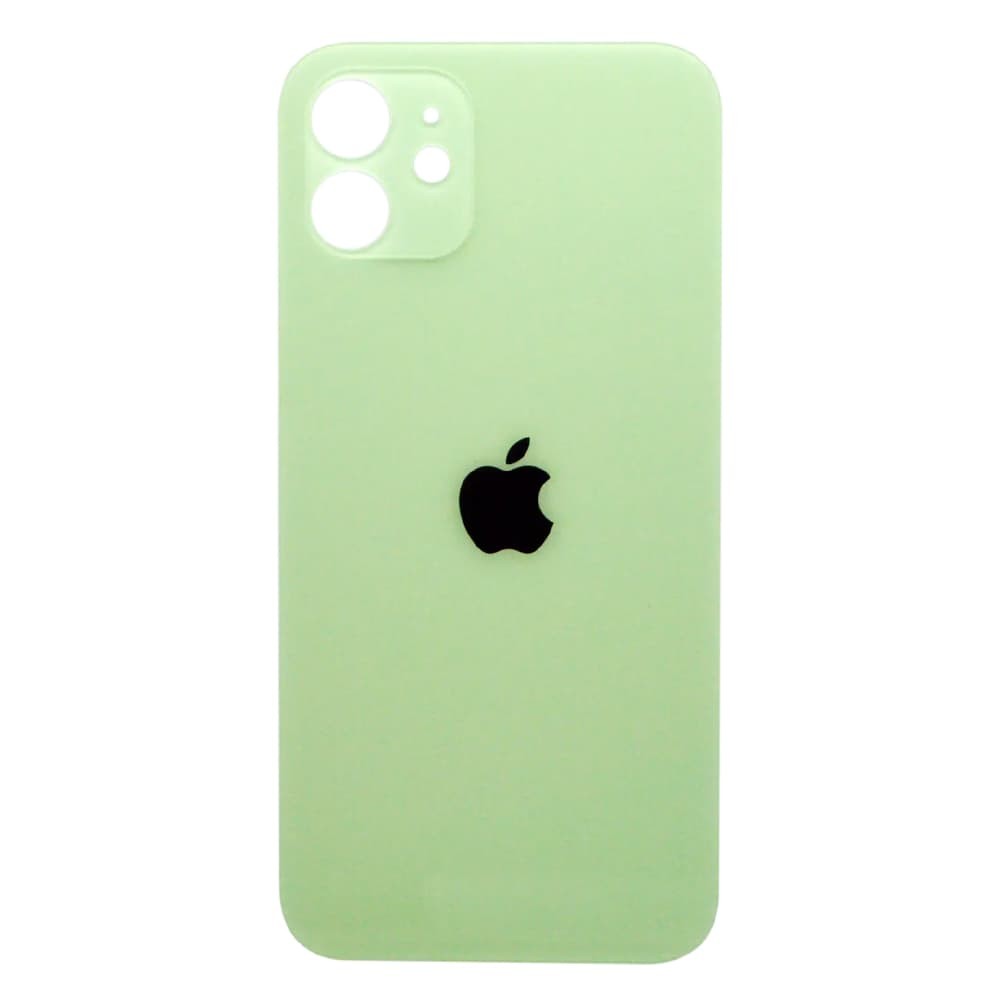 Задня кришка для iPhone 12, колір зелений, з великим отвором під камеру фото 1