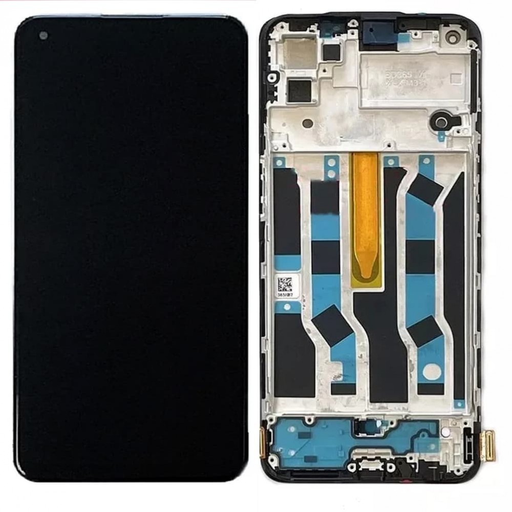 Дисплей для Oppo Reno 6 4G, с тачскрином и рамкой в сборе, цвет черный, OLED фото 1