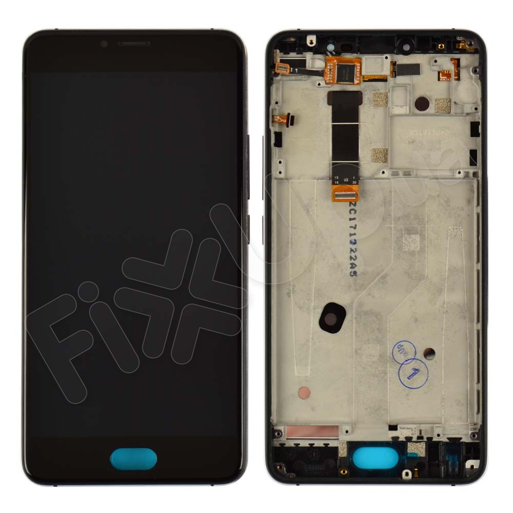 Дисплей Meizu U20 с тачскрином и рамкой в сборе, цвет черный, оригинал, уценка фото 1