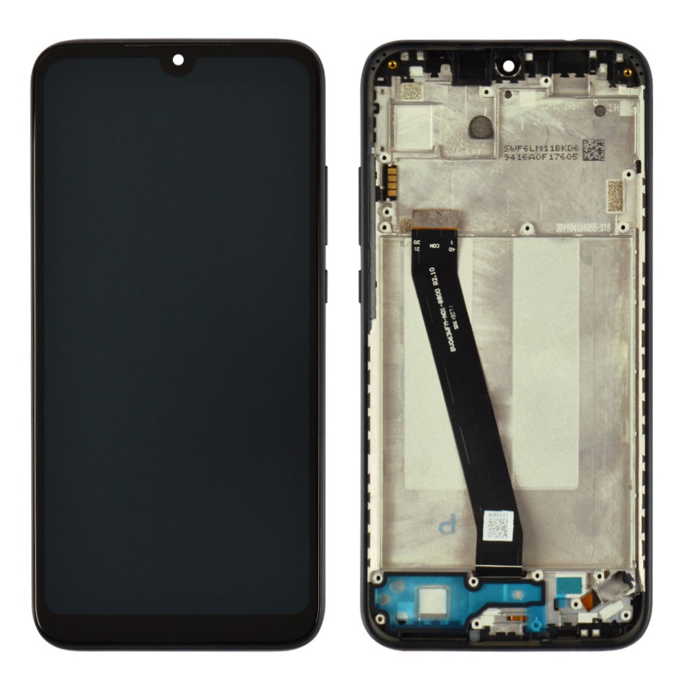 Дисплей для Xiaomi Redmi 7 с тачскрином и рамкой в сборе, цвет черный, Orig PRC фото 1