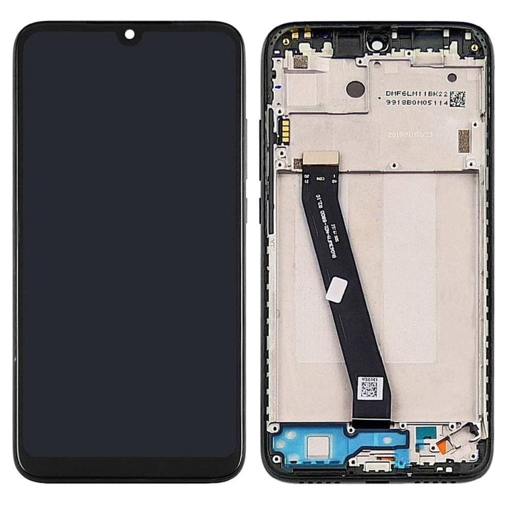 Дисплей для Xiaomi Redmi 7 з тачскріном і рамкою, чорний, оригінал фото 1