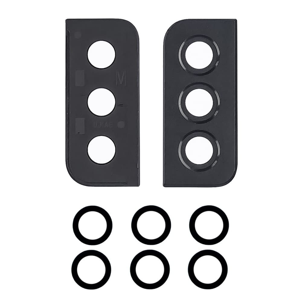 Скло камери для Samsung G996 Galaxy S21 Plus 2021, з рамкою, колір чорний, 3шт. фото 1