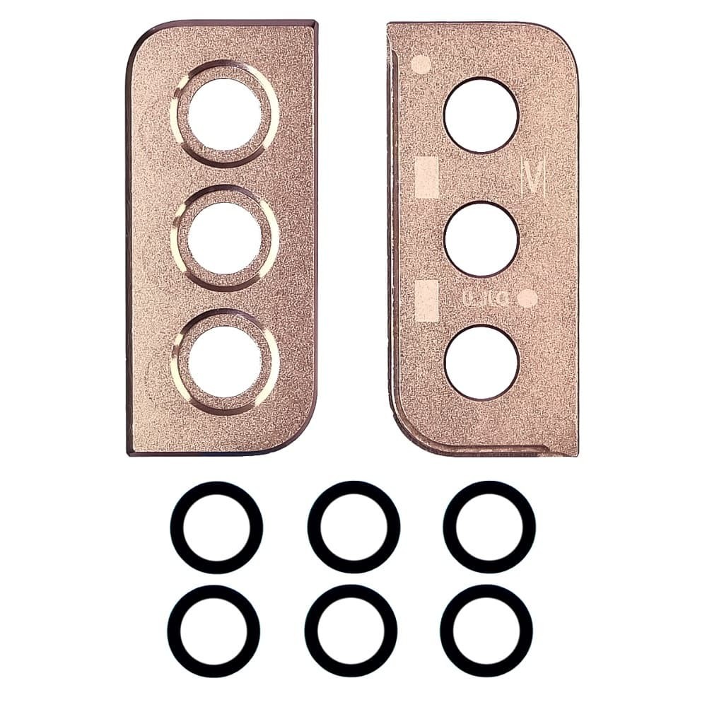 Скло камери для Samsung G996 Galaxy S21 Plus 2021, з рамкою, колір рожевий, 3шт. фото 1