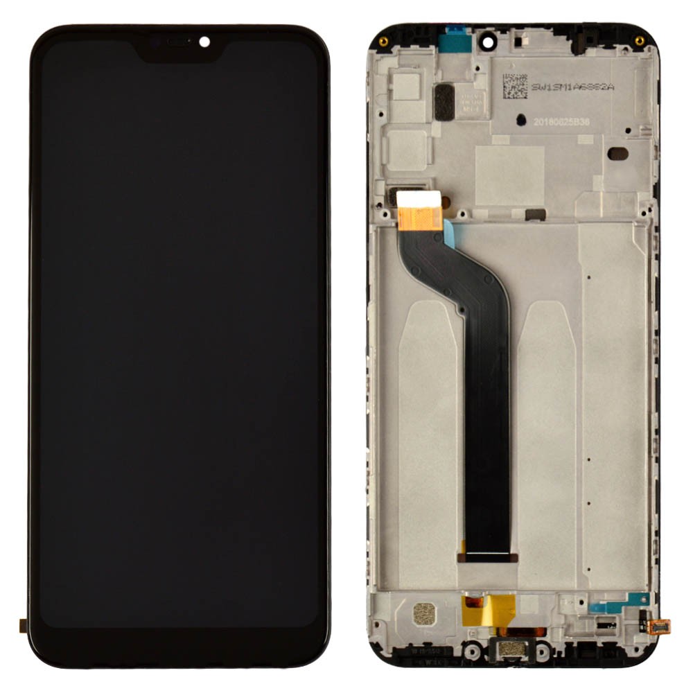 Дисплей для Xiaomi Mi A2 Lite, Redmi 6 Pro с тачскрином и рамкой в сборе, цвет черный, оригинал Китай, уценка фото 1