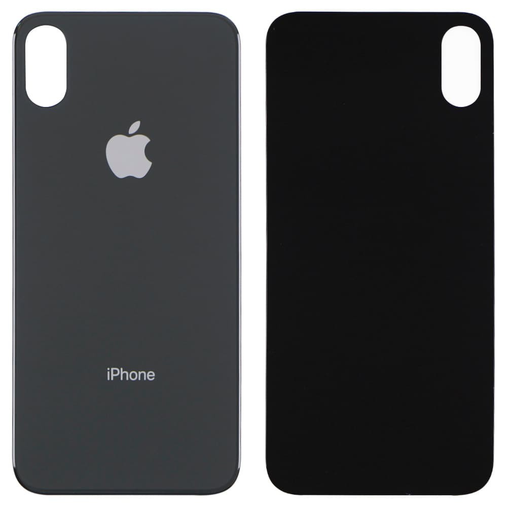 Задняя крышка для iPhone X (5.8), цвет space grey, с большим отверстием под камеру фото 1