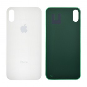 Задняя крышка для iPhone X, без стекла камеры,  цвет серебро