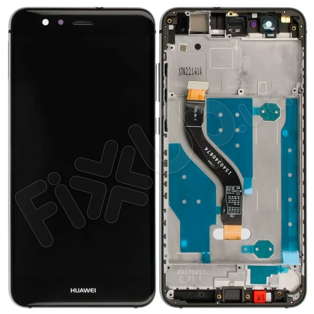 Дисплей для Huawei P10 Lite (WAS-L21/WAS-LX1/WAS-LX1A) с тачскрином и рамкой в сборе, цвет черный фото 1