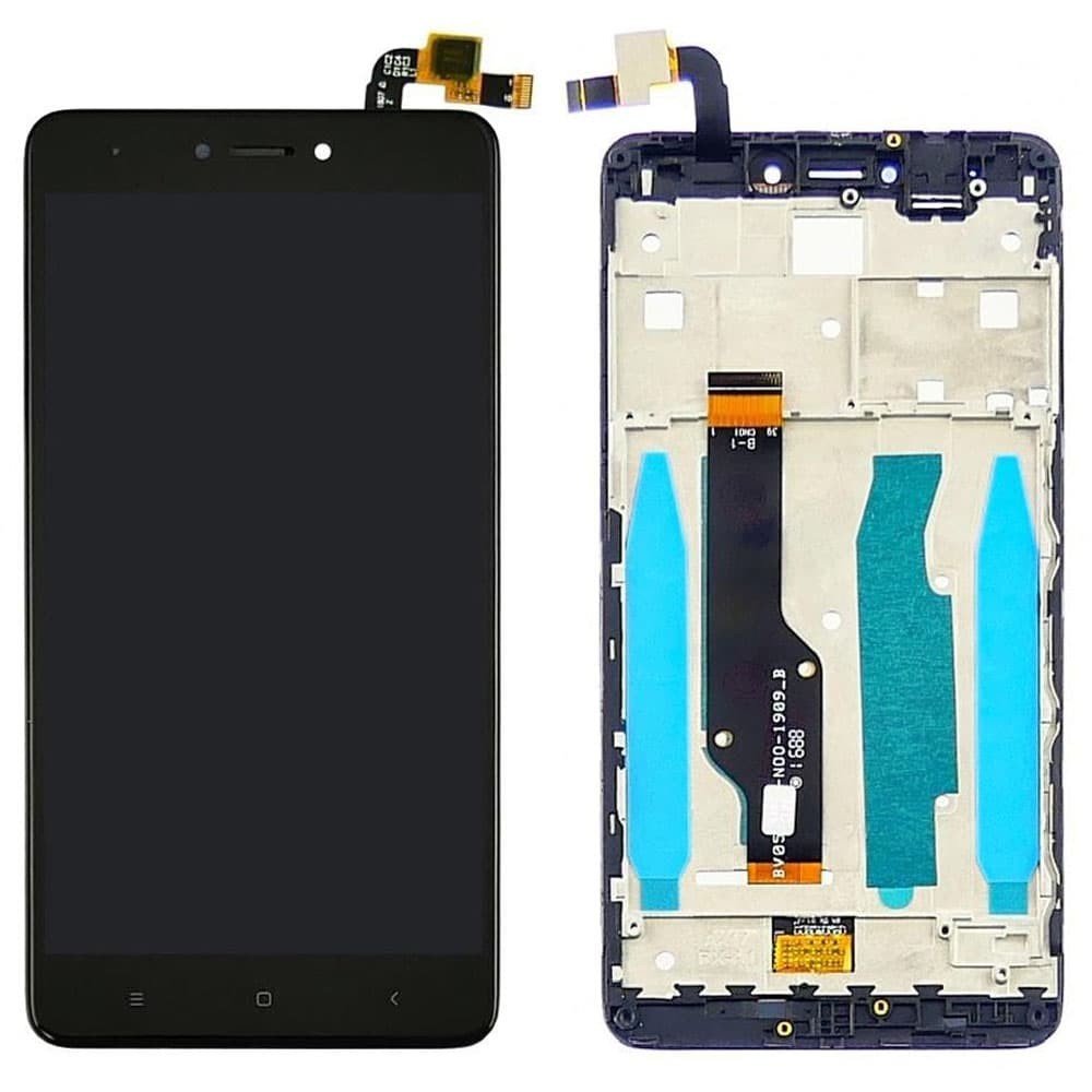 Дисплей для Xiaomi Redmi Note 4, Redmi Note 4X Snapdragon 625 с тачскрином и рамкой, цвет черный, уценка фото 1