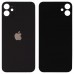 Задня кришка для iPhone 11, колір чорний, з великим отвором під камеру миниатюра 1