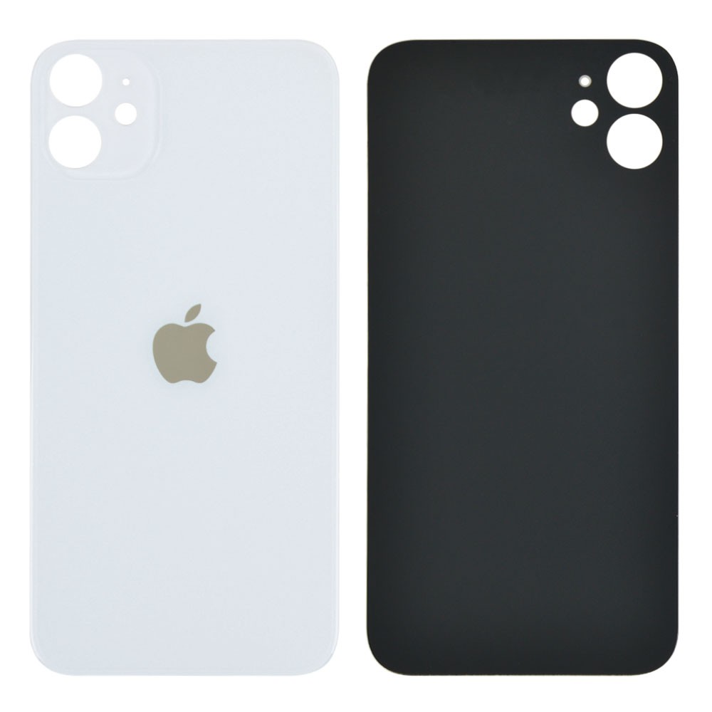 Задня кришка для iPhone 11, колір білий, з великим отвором під камеру фото 1