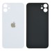 Задня кришка для iPhone 11, колір білий, з великим отвором під камеру миниатюра 1