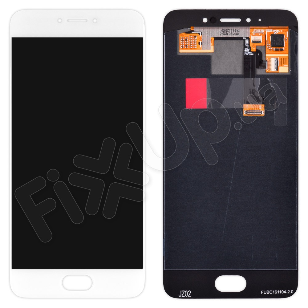 Дисплей Meizu Pro 6 з тачскрином у зборі, колір білий, оригінал, уцінка фото 2