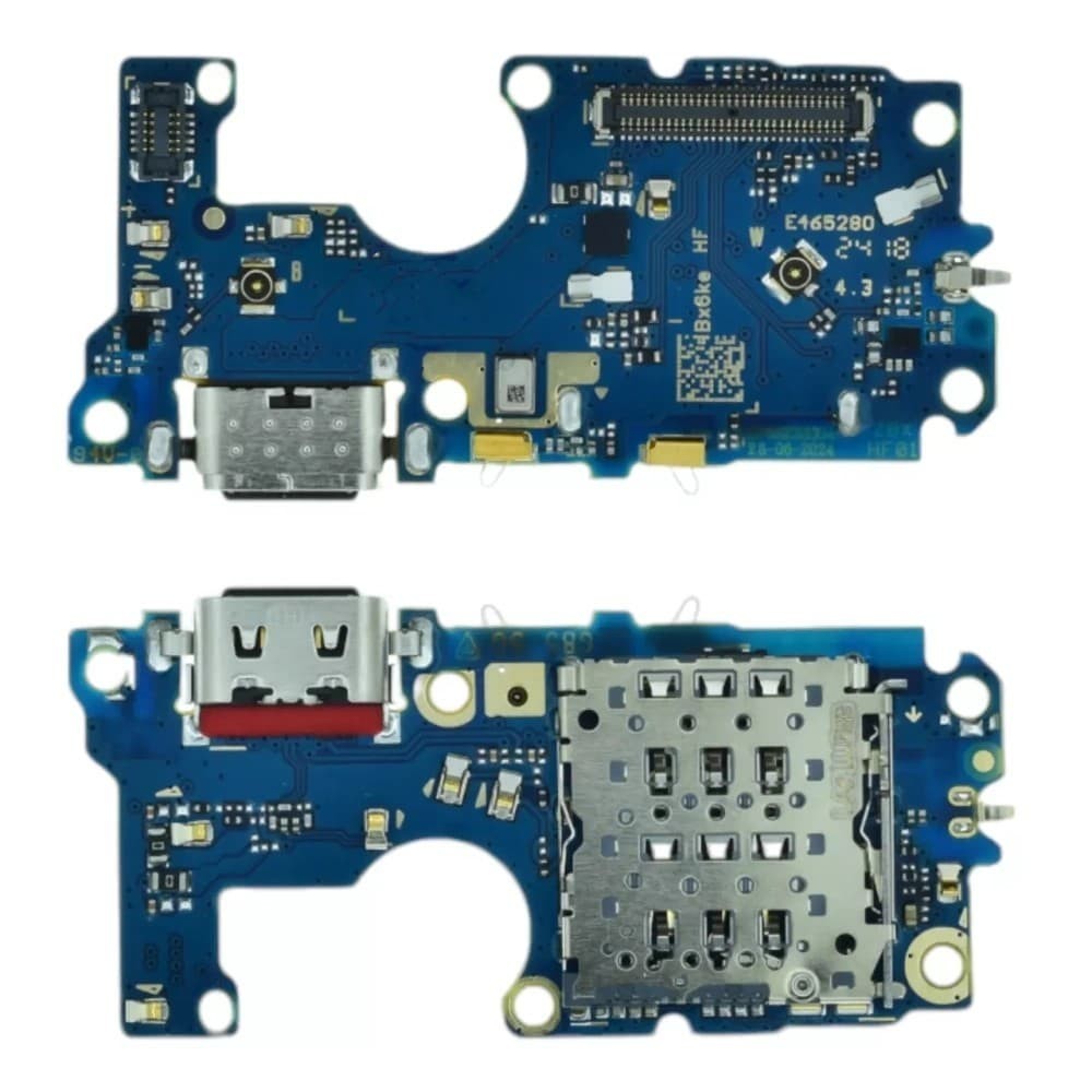 Роз'єм зарядки для Motorola XT2427-3 Moto G85 + роз'єм sim картки, з нижньою платою фото 1