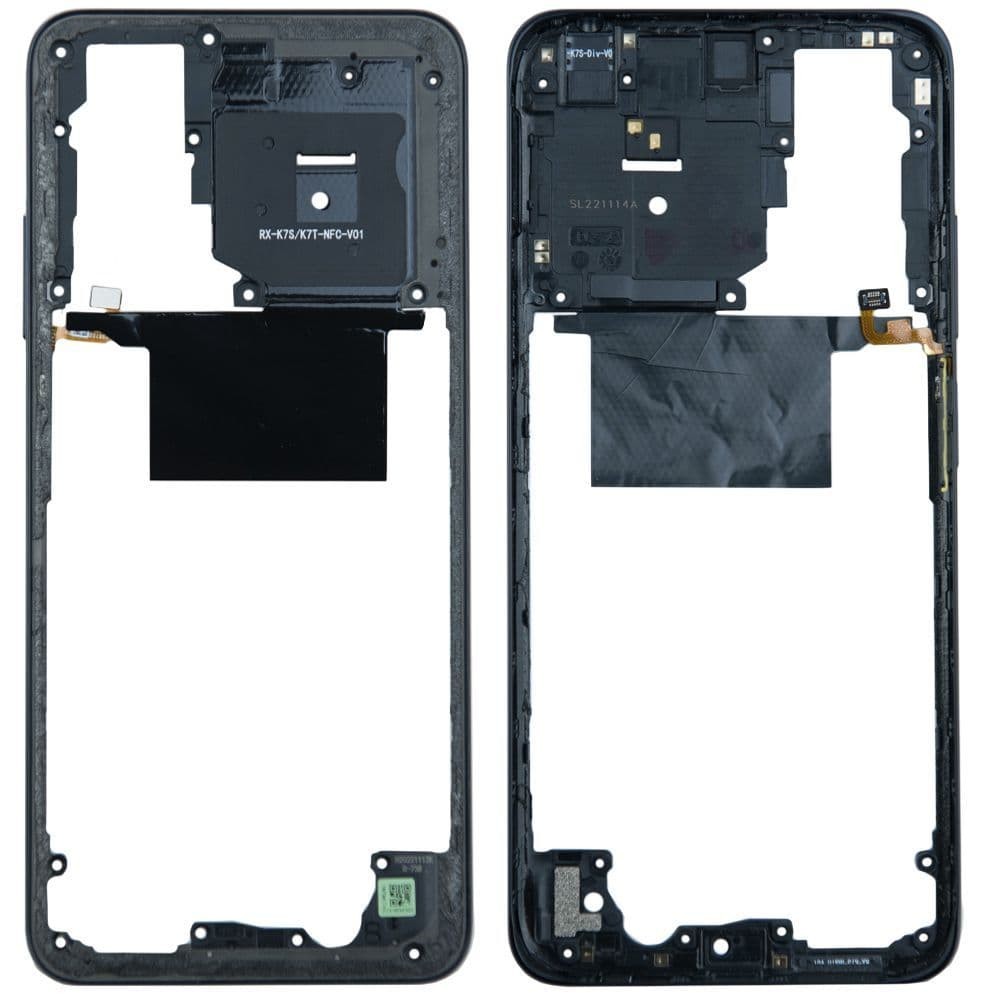 Рамка (середня частина корпусу) для Xiaomi Redmi Note 11T Pro, колір чорний фото 1