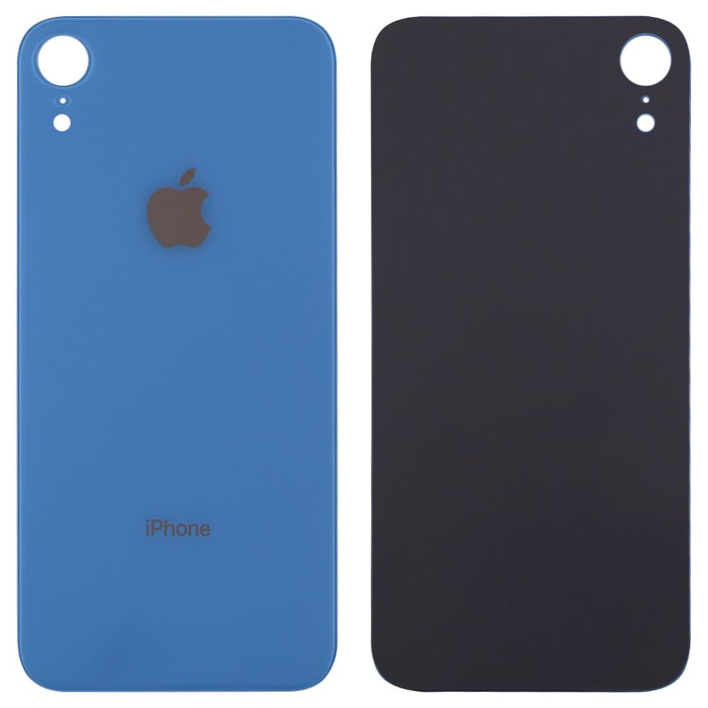 Back Cover iPhone XR (blue) big hole фото 1 Задня кришка для iPhone XR, колір синій, з великим отвором під камеру фото 1