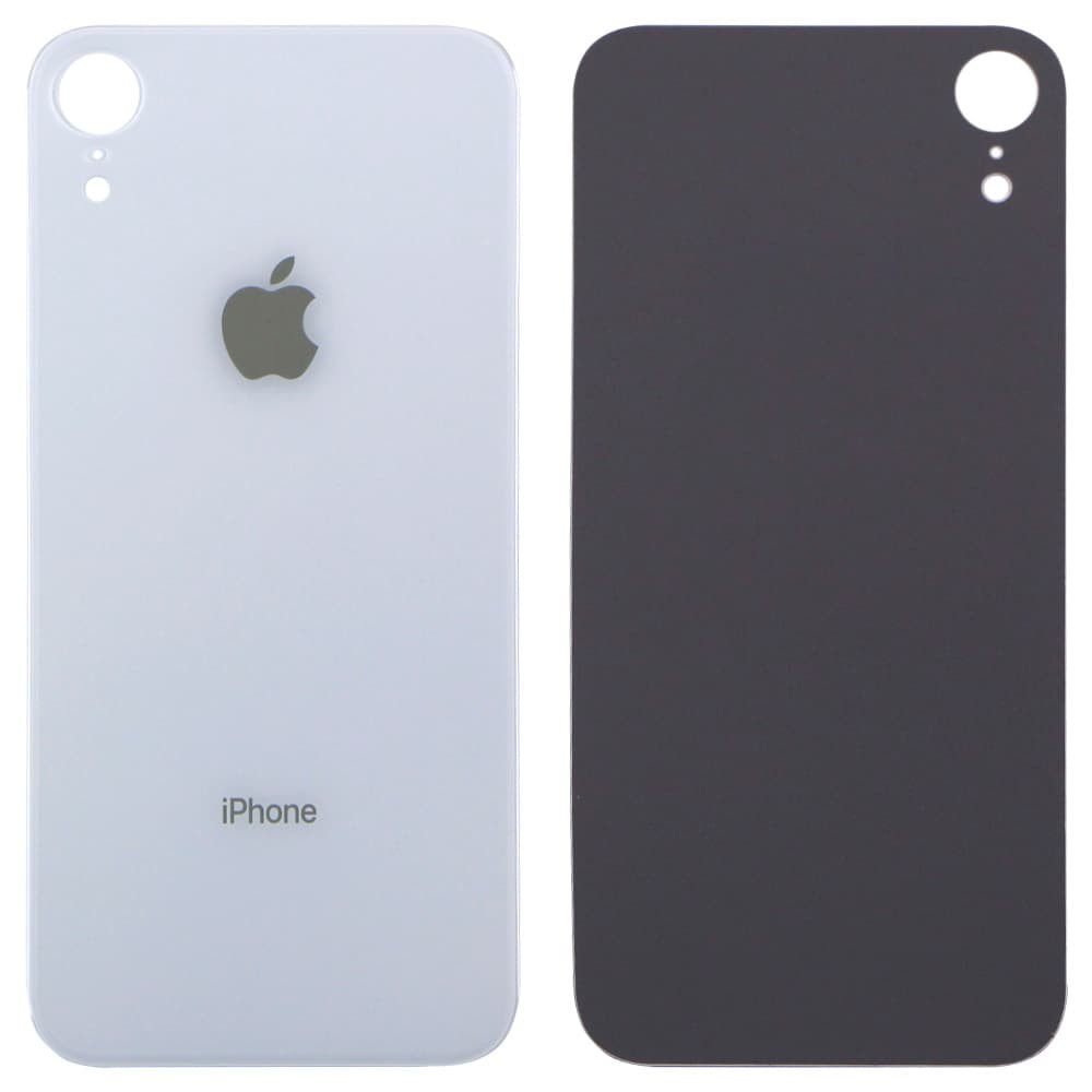Задняя крышка для iPhone XR, цвет белый, с большим отверстием под камеру фото 1