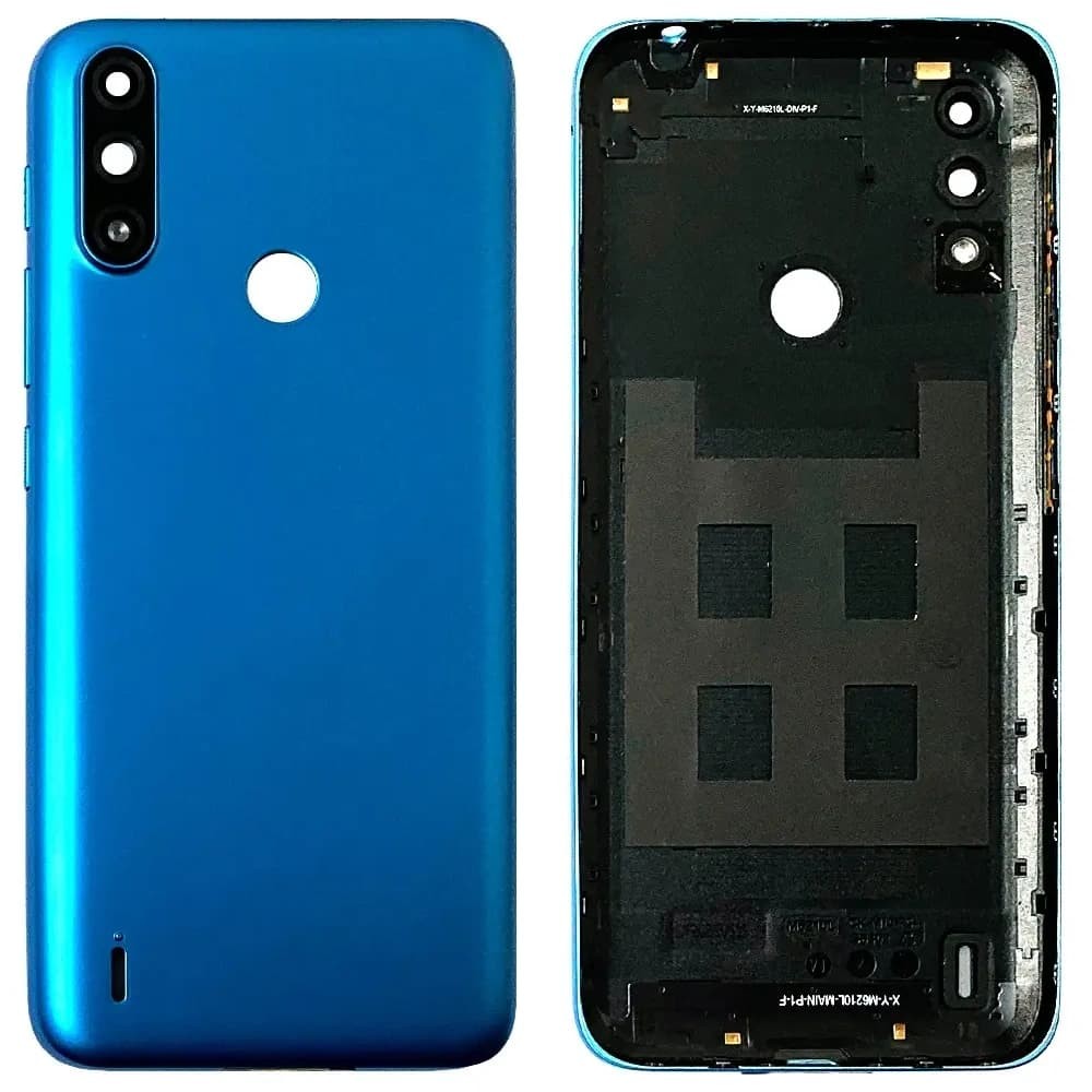 Задняя крышка для Motorola XT2097 Moto E7 Power/ Moto E7i Power, зі склом камери, колір синій фото 1