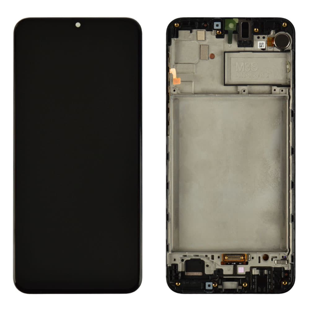 Дисплей для Samsung M215F/DS Galaxy M21, M307F /DS Galaxy M30s с тачскрином и рамкой в сборе, цвет черный, сервисный оригинал фото 1