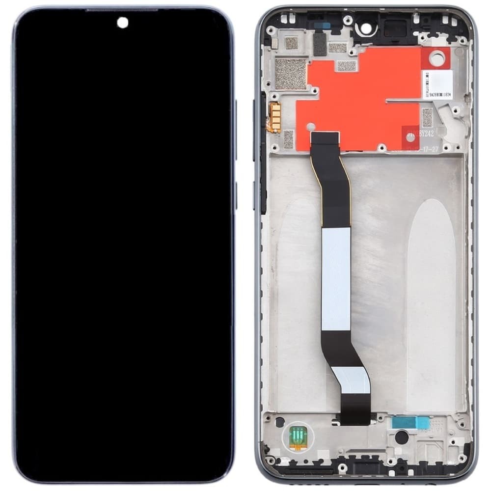 Дисплей для Xiaomi Redmi Note 8T с тачскрином и рамкой, цвет серебро фото 1