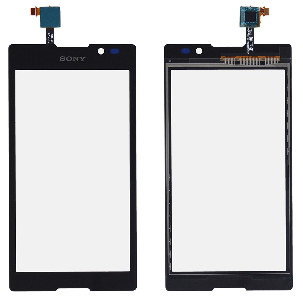 Тачскрин Sony C2305 Xperia C (S39h), колір чорний, маленька мікросхема фото 1