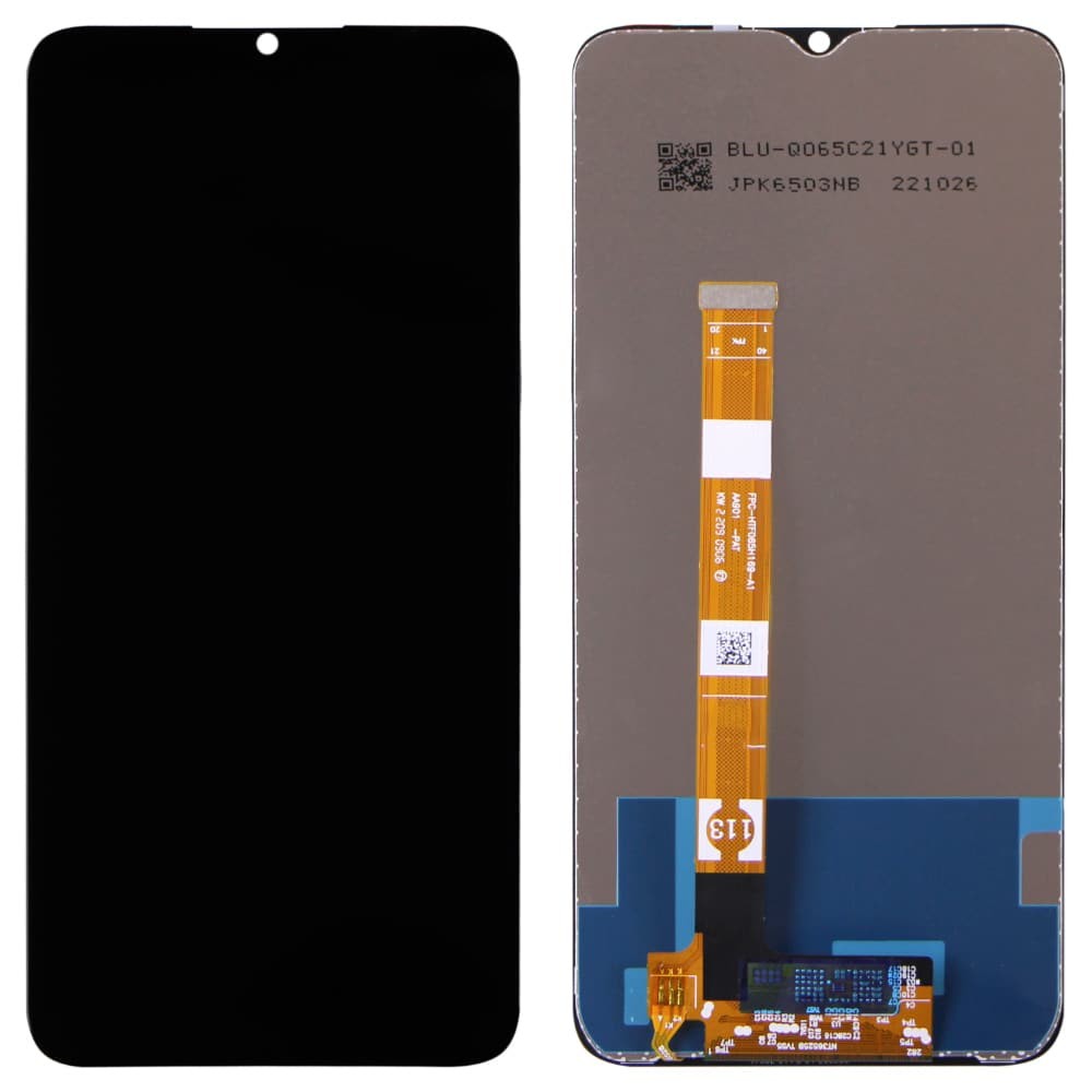 Дисплей для Oppo A16/ A16s (CPH2269)/ Realme C25/ C25s/ Narzo 50A з тачскріном, колір чорний, оригінал Китай фото 1