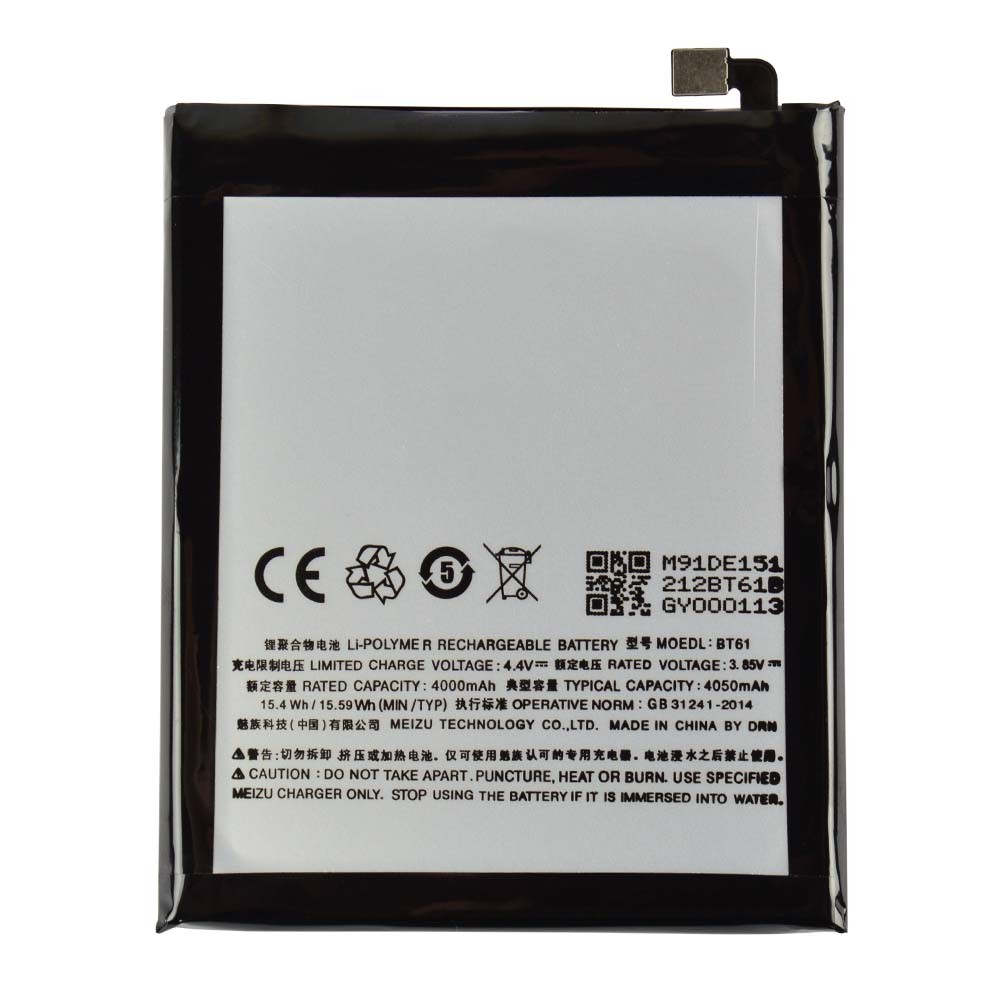 Аккумуляторная батарея BT61 для Meizu M3 Note (версия L), 4050 mAh фото 1