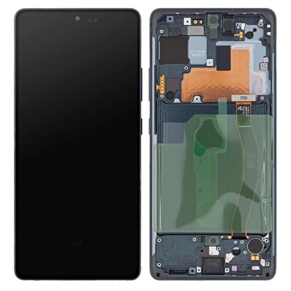 Дисплей для Samsung G770 Galaxy S10 Lite (GH82-21672A), с тачскрином и рамкой в сборе, цвет черный, сервисный оригинал фото 1