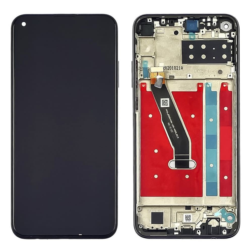 Дисплей для Huawei P40 Lite E, Y7p 2020 с тачскрином и рамкой в сборе, цвет черный фото 1