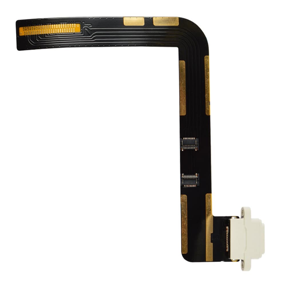 Charger Flat Cable iPad 10.2 2019 (white) connector фото 2 Шлейф із роз'ємом зарядки для iPad 10.2 2019, колір білий фото 2