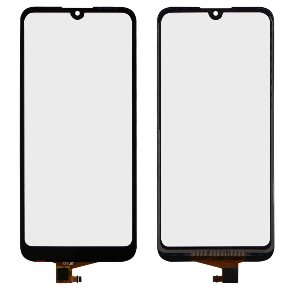 Тачскрин для Huawei Y6 2019, Y6 Prime, Y6S, Y6 Pro 2019, Honor 8A, 8a Pro, 8A Prime 2019 3 окошка, цвет черный фото 1
