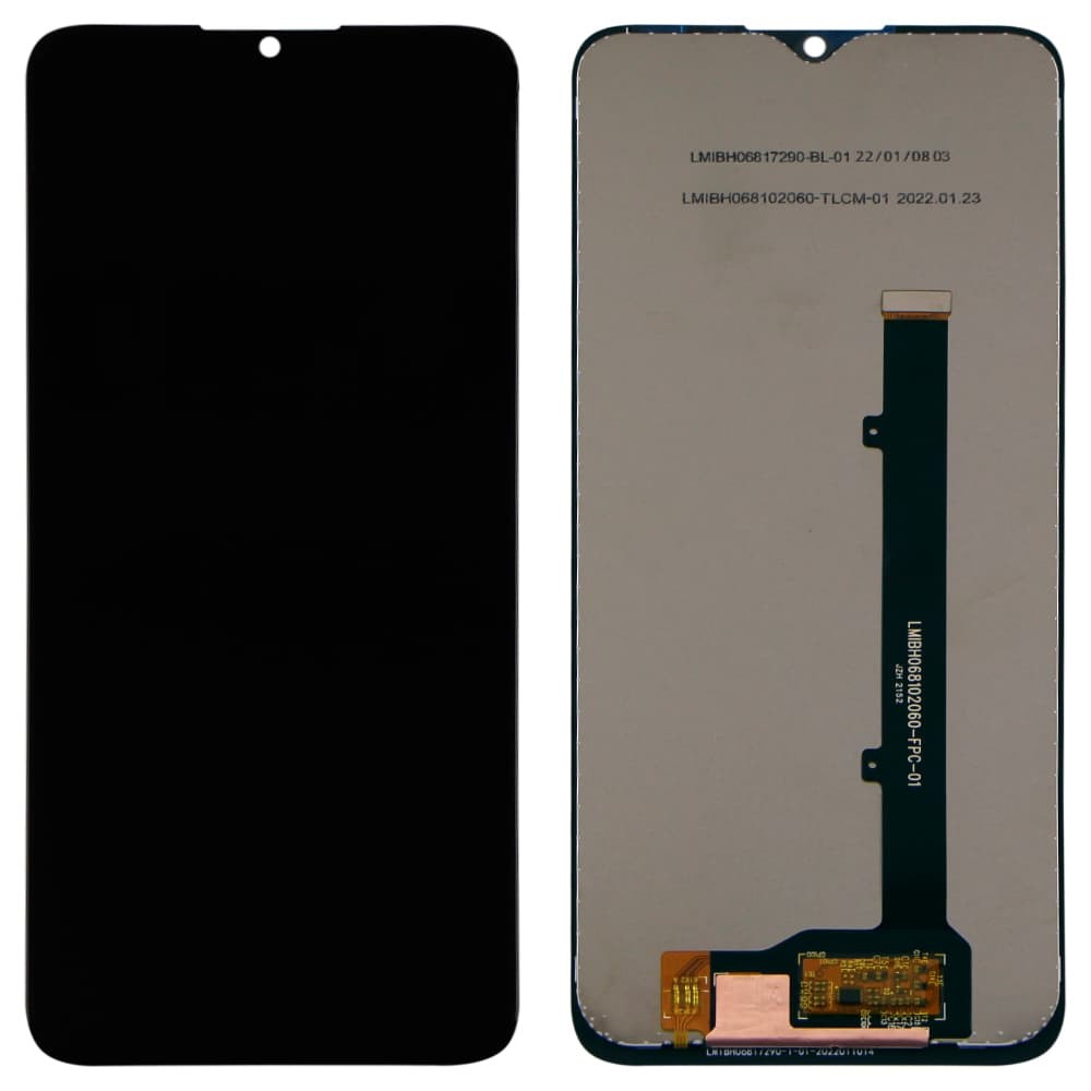 Дисплей для ZTE Blade V2020 Smart 8010, Blade V30 Vita LMIBH068102060-LFPC-01, з тачскріном в зборі, колір чорний, оригінал, уцінка фото 1