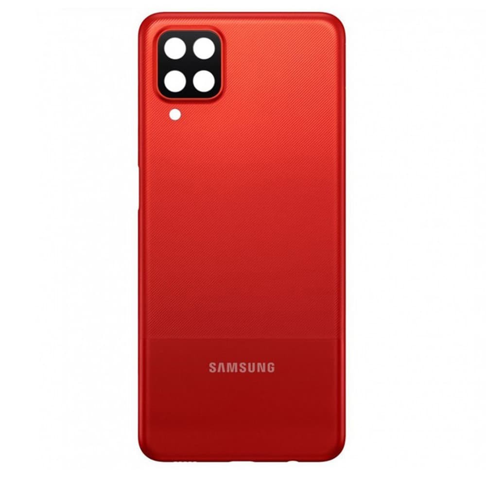 Задняя крышка для Samsung A125 Galaxy A12 2020, со стеклом камеры, цвет красный фото 1